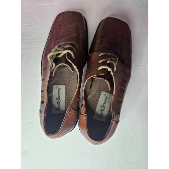 DONATO MARRONE Dibang Men's Shoes Brown US Size 10.5 Leather Upper Lining/ Sole - Picture 6 of 9